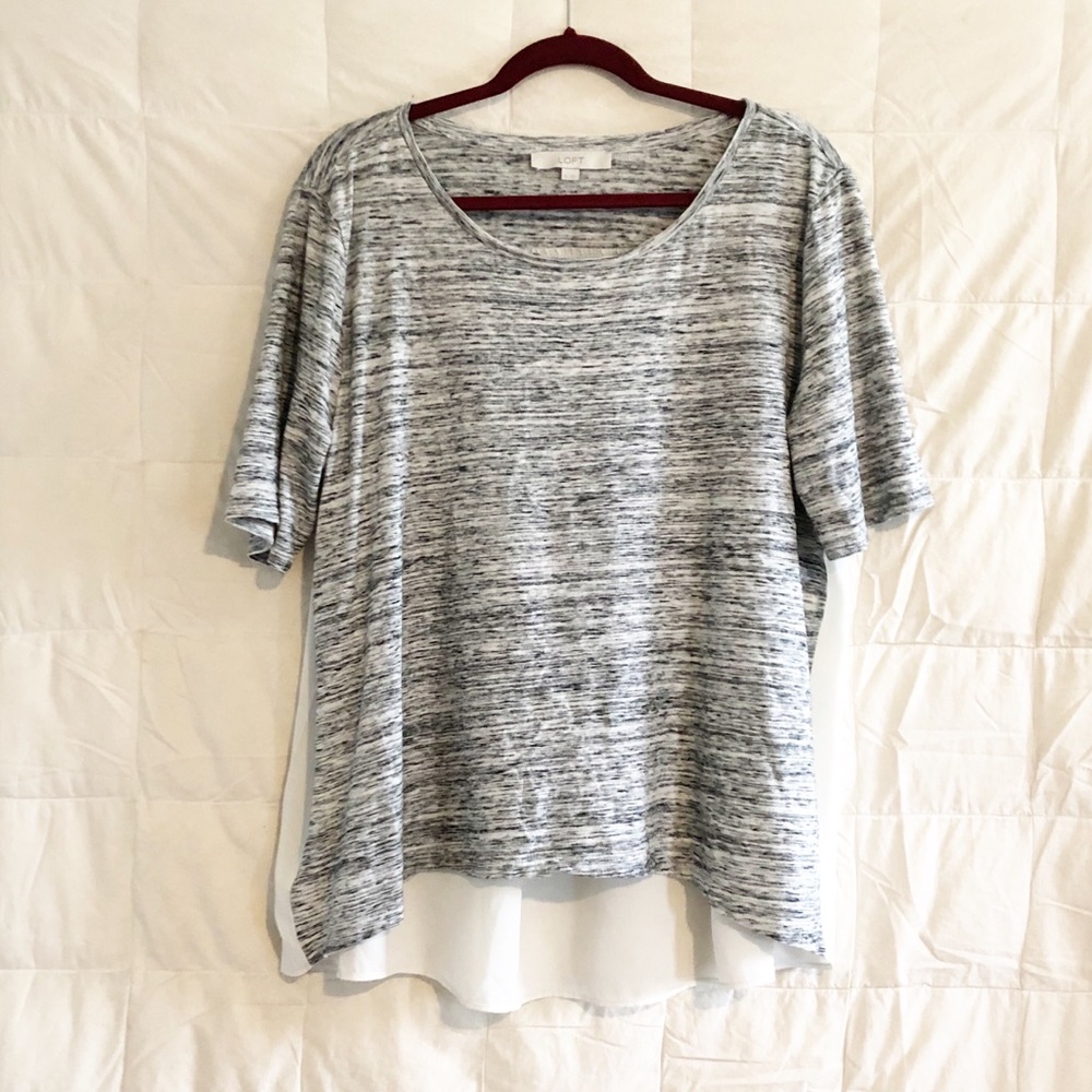 GUC Loft baseball Tee with slightly sheer back.